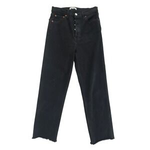 RE/DONE 70s Stove Pipe Jeans Noir Cotton Blend - 28